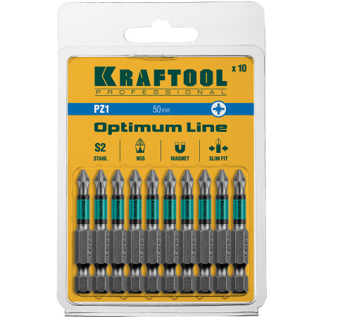 KRAFTOOL Optimum PZ1, 50 мм, 10 шт, биты (26124-1-50-10) купить в Сочи KRAFTOOL Optimum PZ1, 50 мм, 10 шт, биты (26124-1-50-10) купить в Сочи