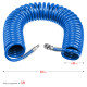 ЗУБР 15 м, 8 х 12 мм, 15 бар, воздушный спиральный шланг с фитингами рапид, Профессионал (6472-15) купить  в Сочи