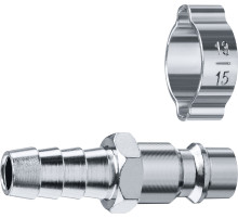 ЗУБР штуцер ″елочка″, 10 мм - рапид штуцер, переходник с обжимным хомутом, Профессионал (64918-10)