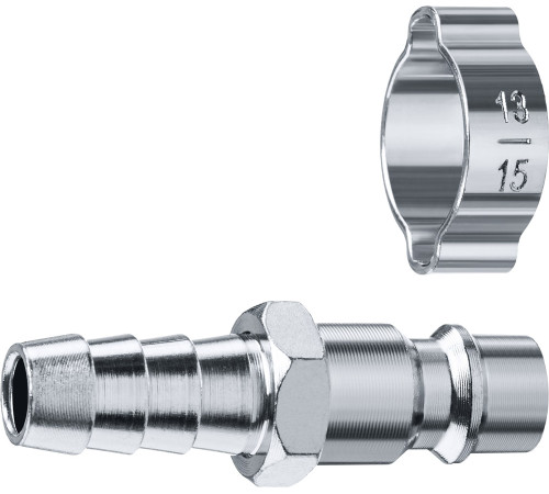 ЗУБР штуцер ″елочка″, 10 мм - рапид штуцер, переходник с обжимным хомутом, Профессионал (64918-10) купить  в Сочи