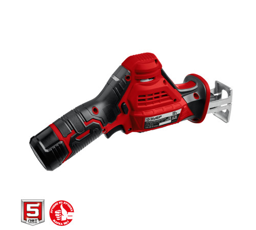 ЗУБР С1-12, 12 В, 80 мм, 2 АКБ (2 А·ч), сабельная пила (СПЛ-125-22) купить  в Сочи