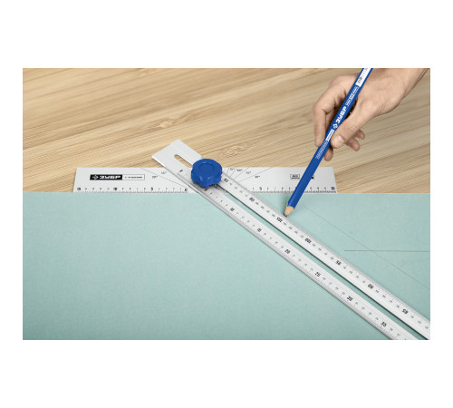 ЗУБР Т-угольник алюминиевый с подвижной направляющей, Профессионал (34389) купить  в Сочи