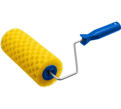 ЗУБР ГОРОШЕК, 80 х 180 мм, бюгель 6 мм, структурный поролон, для водоэмульсионных, акриловых красок и эмали, малярный валик (0369-18) купить  в Сочи