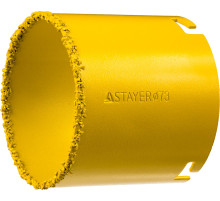 STAYER 73 мм, L 55 мм, карбид вольфрама, кольцевая коронка, Professional (33345-73)
