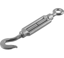 ЗУБР DIN 1480, М6, кованая натяжная муфта, 15 шт, талреп крюк-кольцо, Профессионал (4-304355-06)