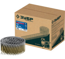 ЗУБР CNW 50 х 2.3 мм, барабанные гвозди рифленые оцинкованные, 9000 шт (305383-50)