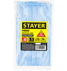 STAYER Parus, 10 шт, трехслойная техническая маска (11105-H10)