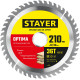 STAYER Optima, 210 x 32/30 мм, 36Т, оптимальный рез, пильный диск по дереву (3681-210-32-36) купить в Сочи