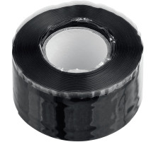 ЗУБР СПАСАТЕЛЬ 25 мм х 3 м, 12 Атм, 30 000 В, черная, силикон, самослипающаяся аварийно-ремонтная изолента, Профессионал (12381-2)