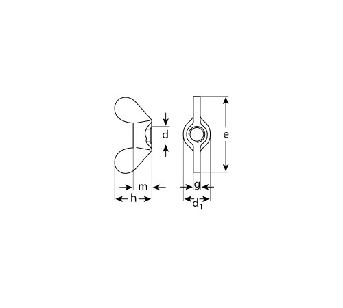 ЗУБР DIN 315, M10, цинк, 5 кг, барашковая гайка (303730-10) купить  в Сочи
