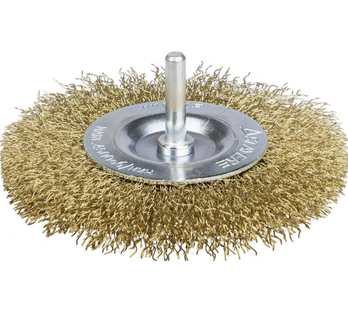 STAYER 100 мм, витая стальная латунированная проволока 0.3 мм, щетка дисковая для дрели, Professional (35114-100) купить  в Сочи