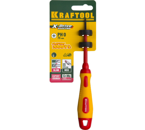 KRAFTOOL PH0 х 60 мм, высоковольтная отвертка (250084-0-060) купить  в Сочи