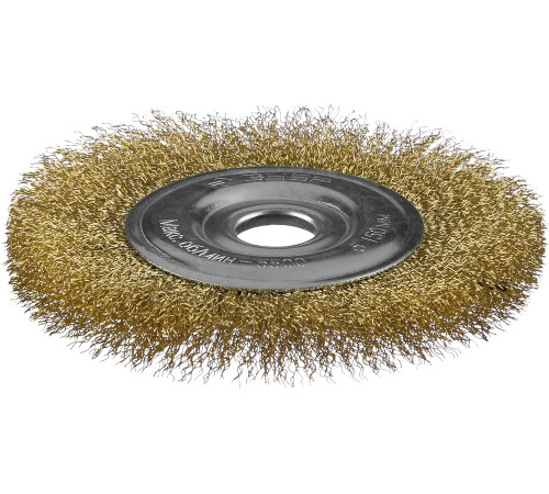 ЗУБР 150 мм, витая латунированная, стальная проволока 0.3. щетка дисковая для УШМ, Профессионал (35187-150) купить  в Сочи