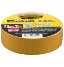 STAYER 38 мм, 10 м, на полипропиленовой основе, двухсторонняя клейкая лента (1221-38-10)