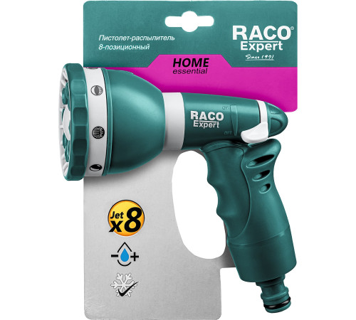 RACO 484C, 8 режимов, пластиковый с TPR, поливочный пистолет (4255-55/484C) купить  в Сочи
