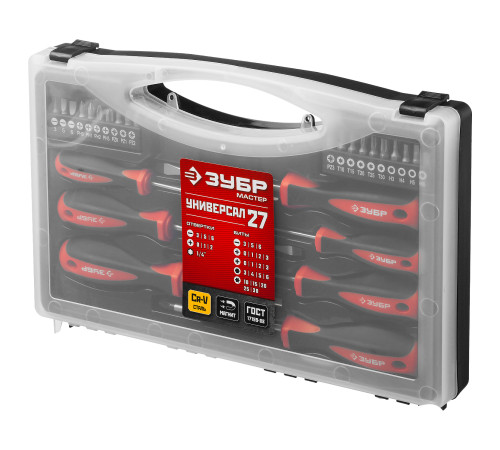 ЗУБР Универсал-27, 27 предм., набор отверток с насадками (25027) купить  в Сочи