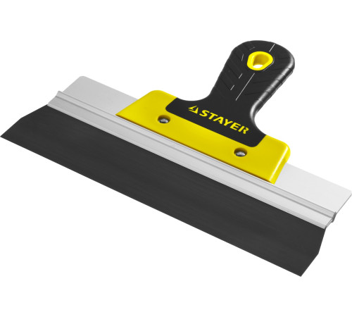 STAYER PROFlat, 250 мм, усиленная алюминиевая направляющая, двухкомпонентная ручка, анодированный, фасадный шпатель, Professional (10045-25) купить в Сочи STAYER PROFlat, 250 мм, усиленная алюминиевая направляющая, двухкомпонентная ручка, анодированный, фасадный шпатель, Professional (10045-25) купить в Сочи