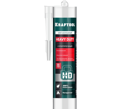 KRAFTOOL HEAVY DUTY, 310 мл, белый, особопрочный монтажный клей (41348) купить  в Сочи