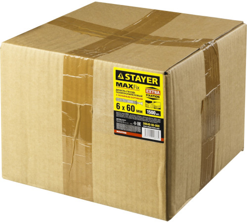 STAYER 6 х 60 мм, потайной бортик, 1500 шт, дюбель-гвоздь (30640-06-060) купить  в Сочи