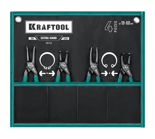 KRAFTOOL 4 шт, 180 мм, съемник стопорных колец (22812-H4) купить  в Сочи