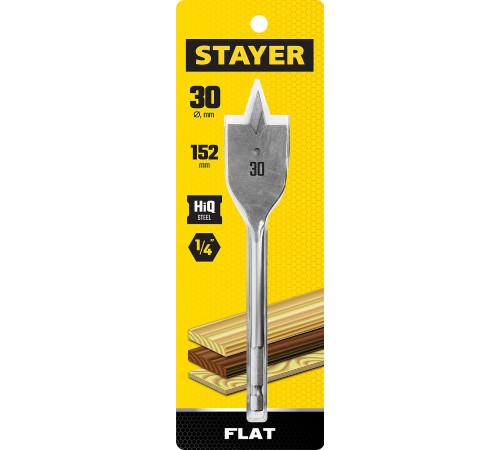 STAYER Flat, 30 x 152 мм, перовое, cверло по дереву (2950-30) купить в Сочи STAYER Flat, 30 x 152 мм, перовое, cверло по дереву (2950-30) купить в Сочи