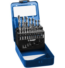 ЗУБР ПРОФ-А, 19 шт, (1-10 мм), сталь Р6М5, класс А, мет.бокс, набор сверл по металлу, Профессионал (29625-H19)