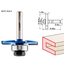 ЗУБР 50.8 x 4 мм, хвостовик 8 мм, фреза горизонтально-пазовая, Профессионал (28757-50.8-4)