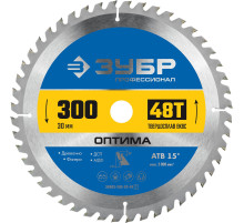 ЗУБР Оптима, 300 x 30 мм, 48Т, пильный диск по дереву, Профессионал (36903-300-30-48)