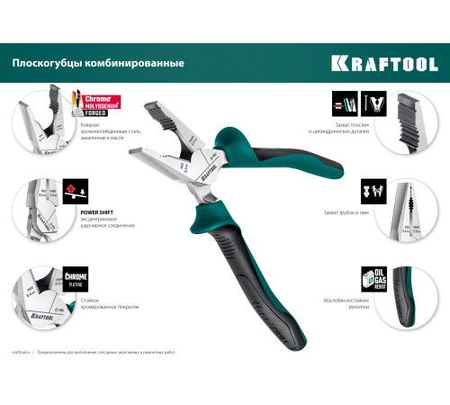 KRAFTOOL 4 предм., набор губцевого инструмента (22012) купить  в Сочи