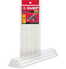 ЗУБР 11 х 200 мм, 12 шт, прозрачные универсальные клеевые стержни (06854-12)