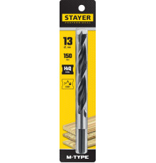 STAYER M-type, 13.0 x 150/95 мм, М-образная заточка, спиральное сверло по дереву (2942-150-13)