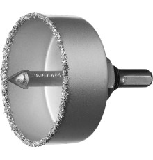 ЗУБР 67 мм, L 25 мм, карбид вольфрама, коронка-чашка с державкой и сверлом, Профессионал (33360-067)