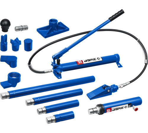 ЗУБР 10 т, гидравлический набор для правки кузова в пластиковом кейсе, Профессионал (43035-10) купить  в Сочи