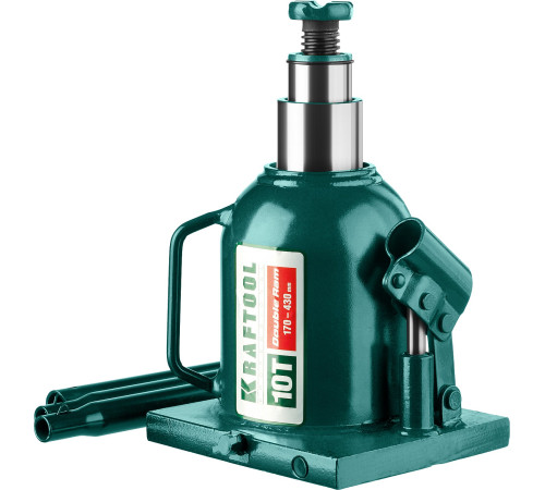 KRAFTOOL DOUBLE RAM, 10 т, 170 - 430 мм, с увеличенным подъемом, двухштоковый бутылочный домкрат (43463-10) купить  в Сочи
