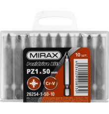 MIRAX PZ1, 50 мм, 10 шт, биты (26254-1-50-10) MIRAX PZ1, 50 мм, 10 шт, биты (26254-1-50-10)