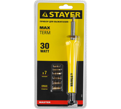 STAYER MAXTerm, 30 Вт, 7 насадок, прибор для выжигания (45225) купить в Сочи STAYER MAXTerm, 30 Вт, 7 насадок, прибор для выжигания (45225) купить в Сочи
