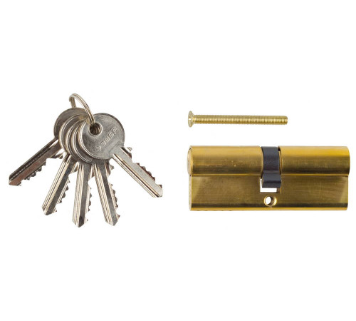 ЗУБР 80 мм, цвет латунь, 5-PIN, тип ключ-ключ, цилиндровый механизм (52101-80-1) купить  в Сочи