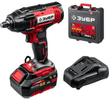 ЗУБР С1-18, 18 В, 250 Н·м, 1 АКБ (4 А·ч), гайковерт ударный, кейс (ГУЛ-255-41)