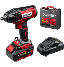 ЗУБР С1-18, 18 В, 250 Н·м, 1 АКБ (4 А·ч), гайковерт ударный, кейс (ГУЛ-255-41)