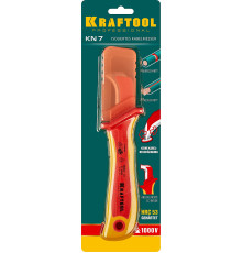 KRAFTOOL KN-7, 1000 В, изогнутый, диэлектрический нож электрика (45400)