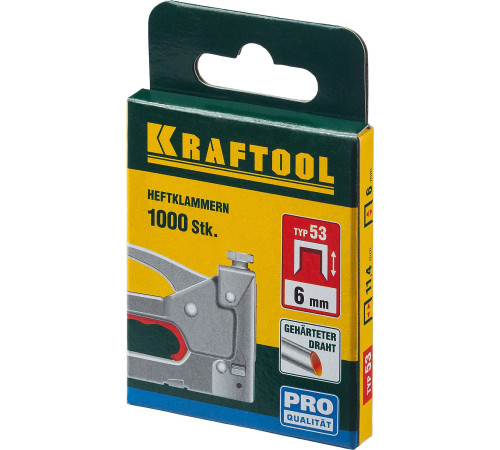 KRAFTOOL узкие, тип 53 (A/10/JT21) 23GA 18 мм, 1000 шт, скобы для степлера (31670-18) купить в Сочи KRAFTOOL узкие, тип 53 (A/10/JT21) 23GA 18 мм, 1000 шт, скобы для степлера (31670-18) купить в Сочи