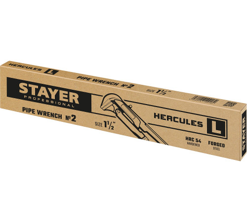 STAYER Hercules-L, №2, 1.5″, 440 мм, трубный ключ с прямыми губками (27331-2) купить в Сочи STAYER Hercules-L, №2, 1.5″, 440 мм, трубный ключ с прямыми губками (27331-2) купить в Сочи