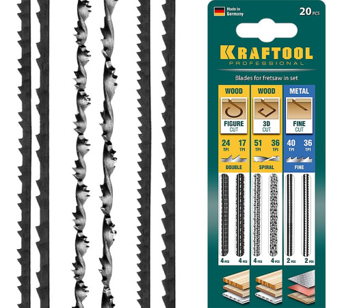 KRAFTOOL 130 мм, полотна для лобзика (15348-H20) купить в Сочи KRAFTOOL 130 мм, полотна для лобзика (15348-H20) купить в Сочи