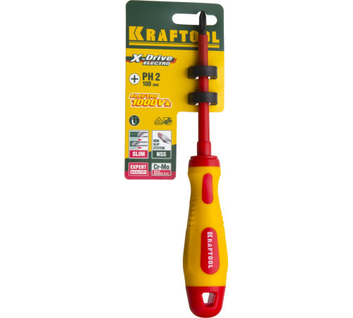 KRAFTOOL PH2 х 100 мм, высоковольтная отвертка (250084-2-100) купить  в Сочи