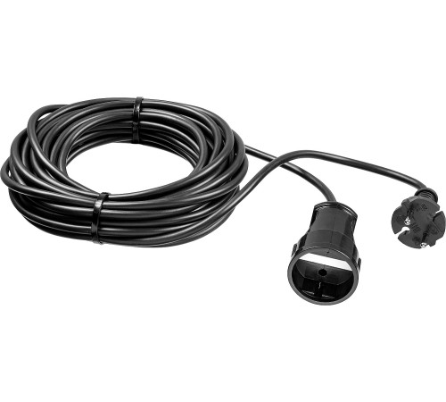 Удлинитель-шнур ″ПВС 207-Ш″, 10 м, 2200 Вт, 1 гнездо, ПВС 2х0,75 мм2, ЗУБР купить  в Сочи