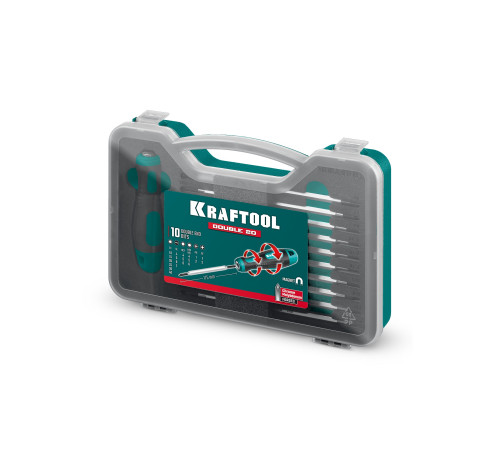 KRAFTOOL Double 20, 20 шт, набор: отвертка с переставными стержнями (25817) купить  в Сочи