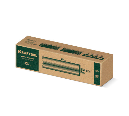 KRAFTOOL DIAMOND 122 мм (450 мм, 1 1/4″, лазерная сварка сегментов), Алмазная Коронка по железобетону (29825-122) купить  в Сочи