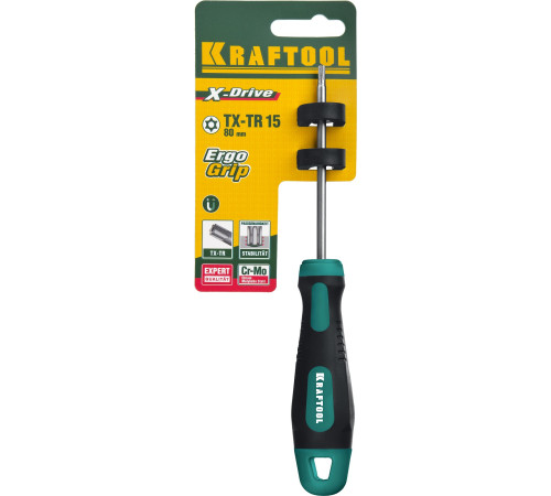 KRAFTOOL Х-Drive, TX HOLE15 x 80, отвертка (250077-15-080) купить  в Сочи