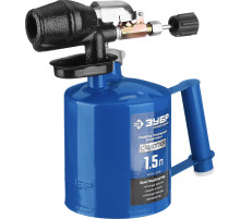 ЗУБР САМОТЛОР СМ-15, 1.5 л, чугунный эжектор, паяльная лампа, Профессионал (40650-1.5)