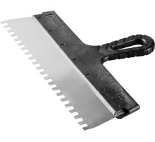 ЗУБР 350 мм, зуб 8 х 8 мм, пластиковая ручка, нержавеющий фасадный шпатель (10078-35-08)